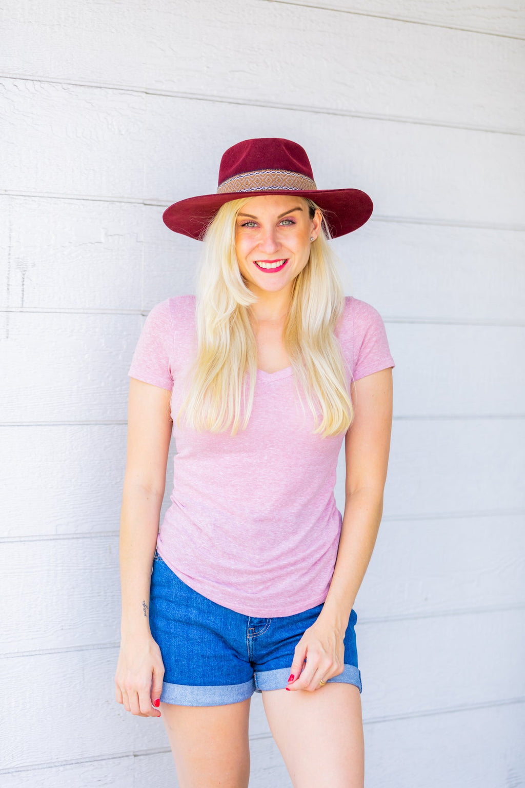 Maroon Western Hat