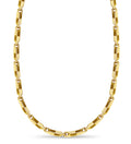 Square Tube Solid White/Yellow/Rose Gold Handmade Necklace , 5mm, 16-30 Inch