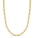 Twist Solid White/Yellow/Rose Gold Handmade Necklace , 4mm, 16-30 Inch