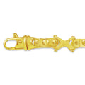 Equestrian Solid White/Yellow/Rose Gold Handmade Necklace , 9mm, 16-30 Inch