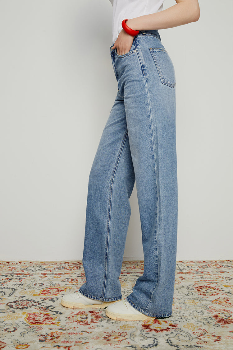 Coney Island Whitefish High Rise Wide Jeans HJ007