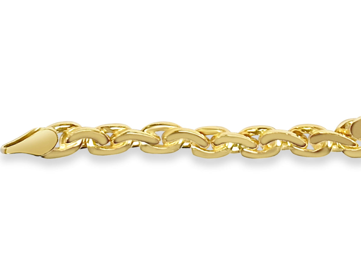 Infinity Solid White/Yellow/Rose Gold Handmade Necklace , 7mm, 16-30 Inch