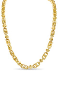 Fancy Rolo Solid White/Yellow/Rose Gold Handmade Necklace , 6mm, 16-30 Inch