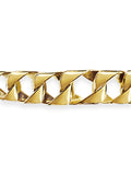 Curb Solid White/Yellow/Rose Gold Handmade Necklace , 11mm, 16-30 Inch