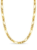 Figaro Solid White/Yellow/Rose Gold Handmade Necklace , 7mm, 16-30 Inch