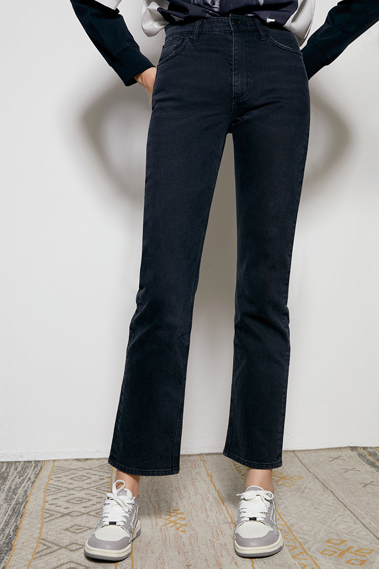 Activity Grrrl High Rise Kick Crop Jeans HJ017