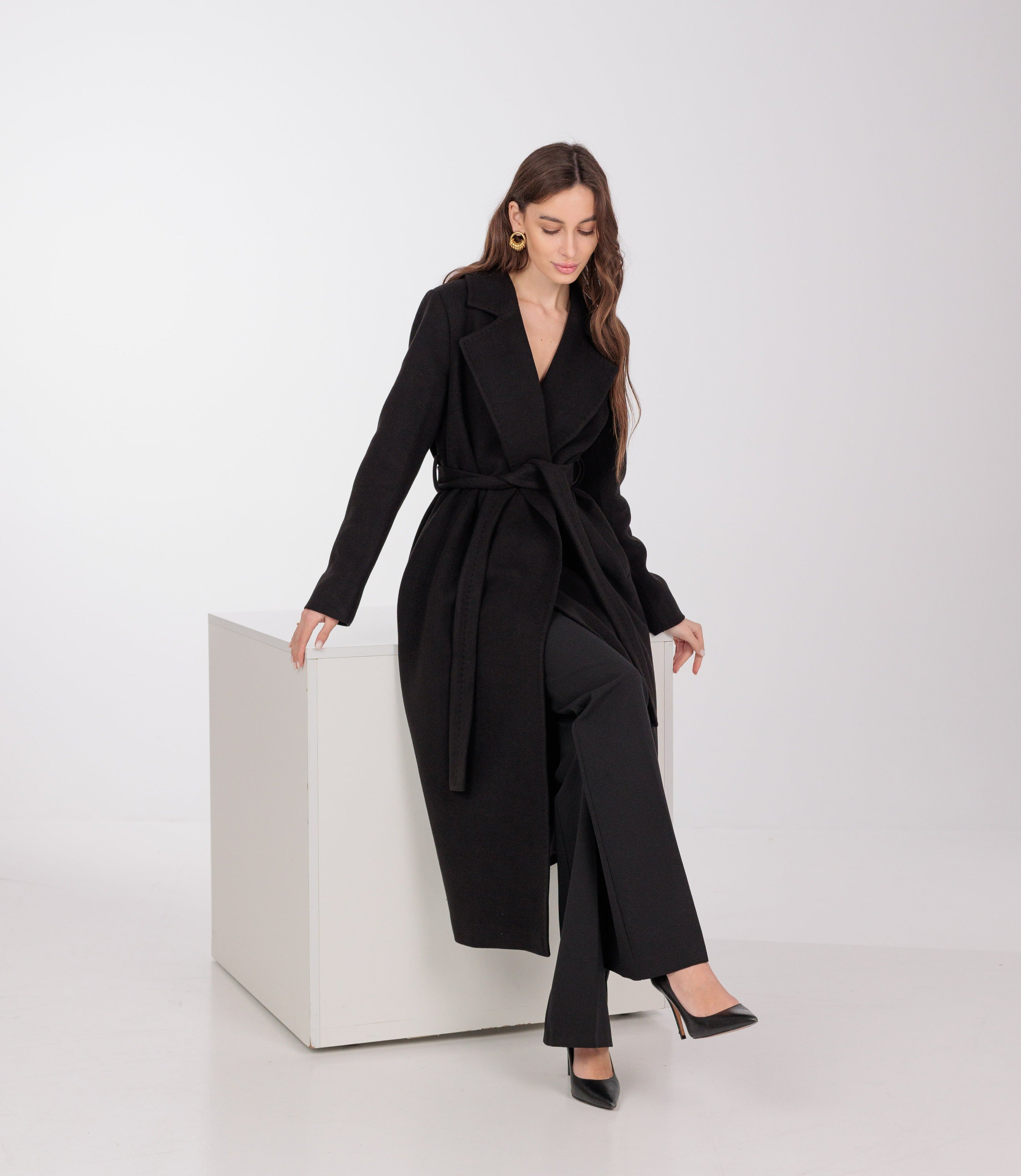 Pre-Order. Re-Stock Ships March 20, 2026. Astoria Classic Wraparound Wool Blend Overcoat