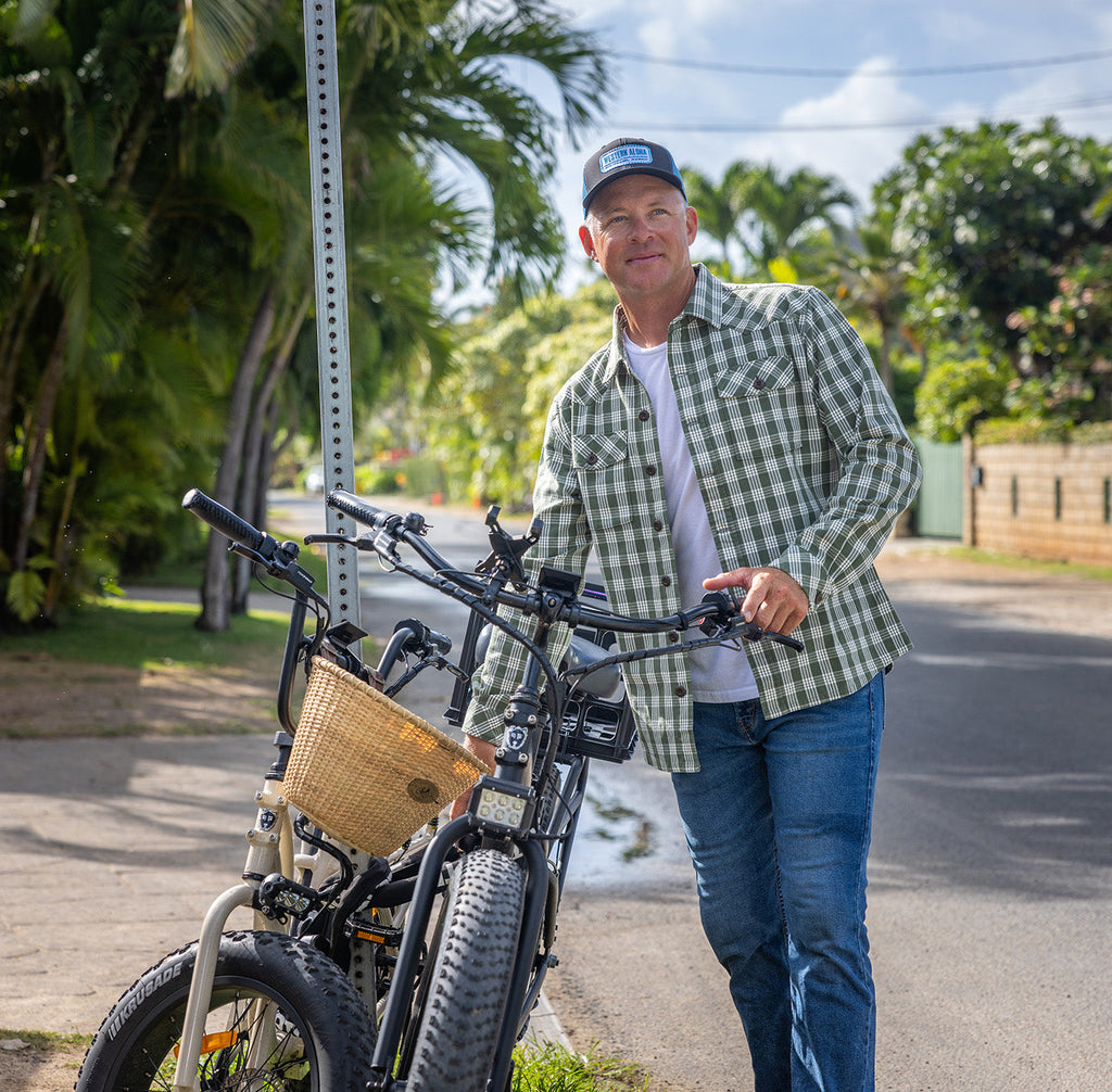 Waimea Overshirt Lanikai Green Palaka