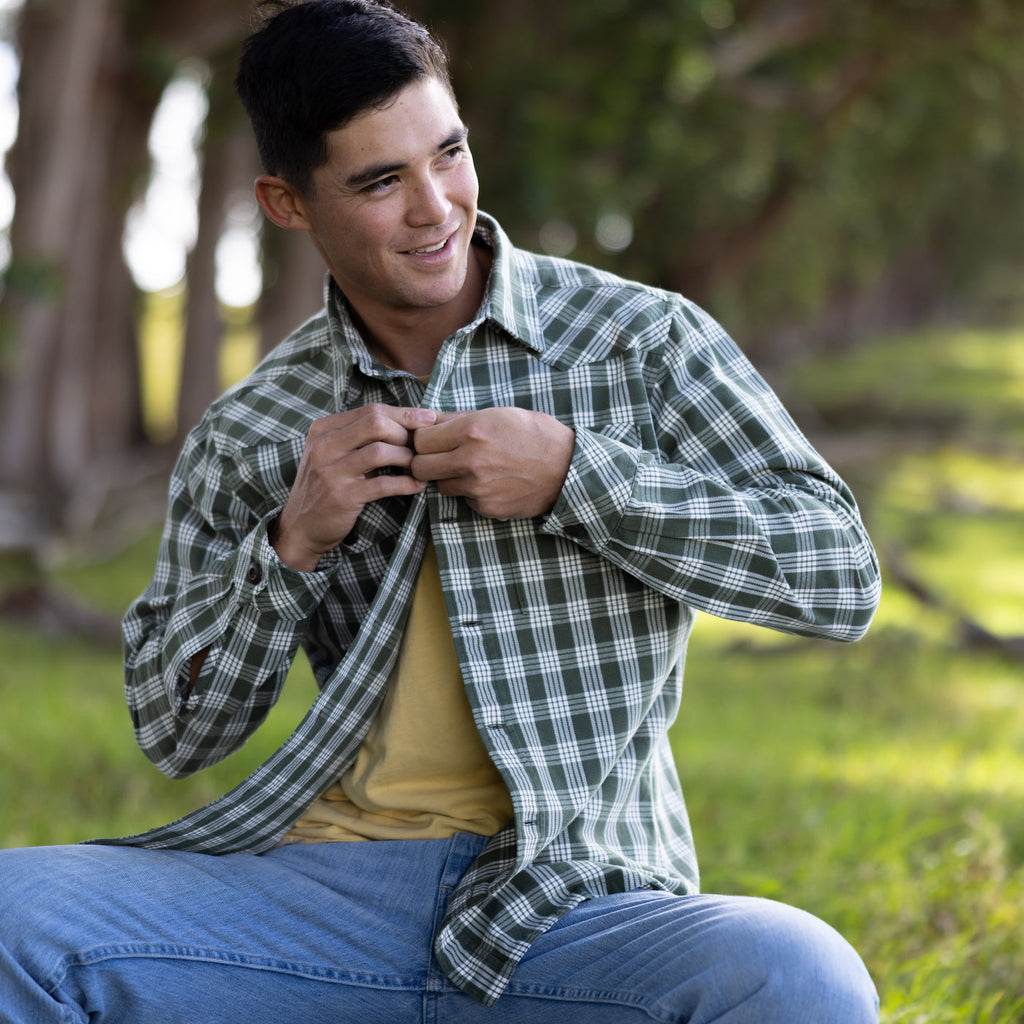Waimea Overshirt Lanikai Green Palaka