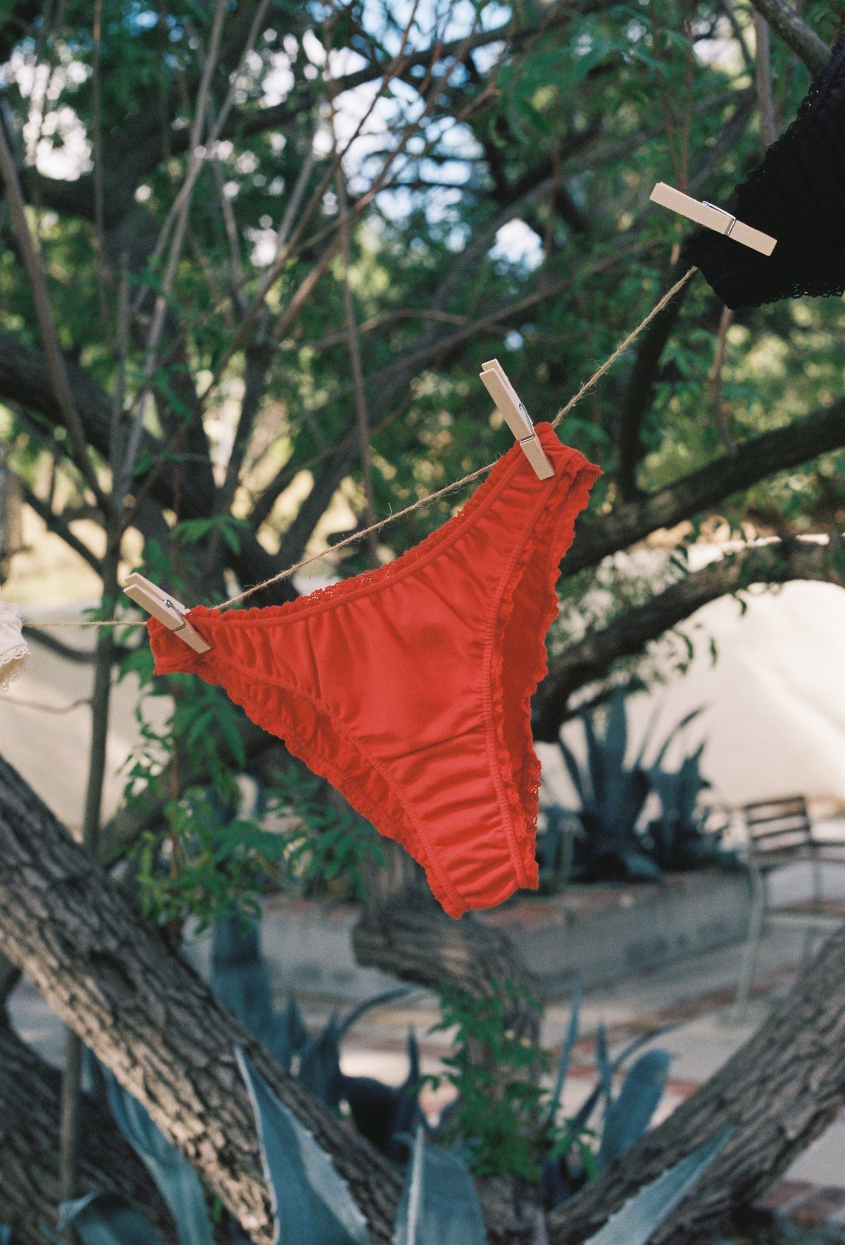 The red frilly panties