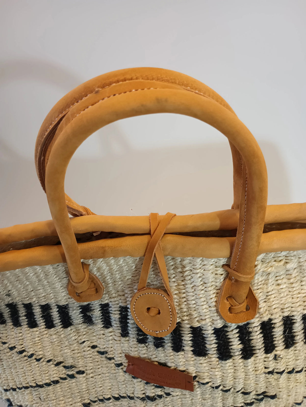 Balance Point Handwoven Straw Sisal Basket Tote Bag