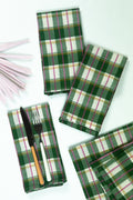 San Andres Gingham Forest & White Napkins
