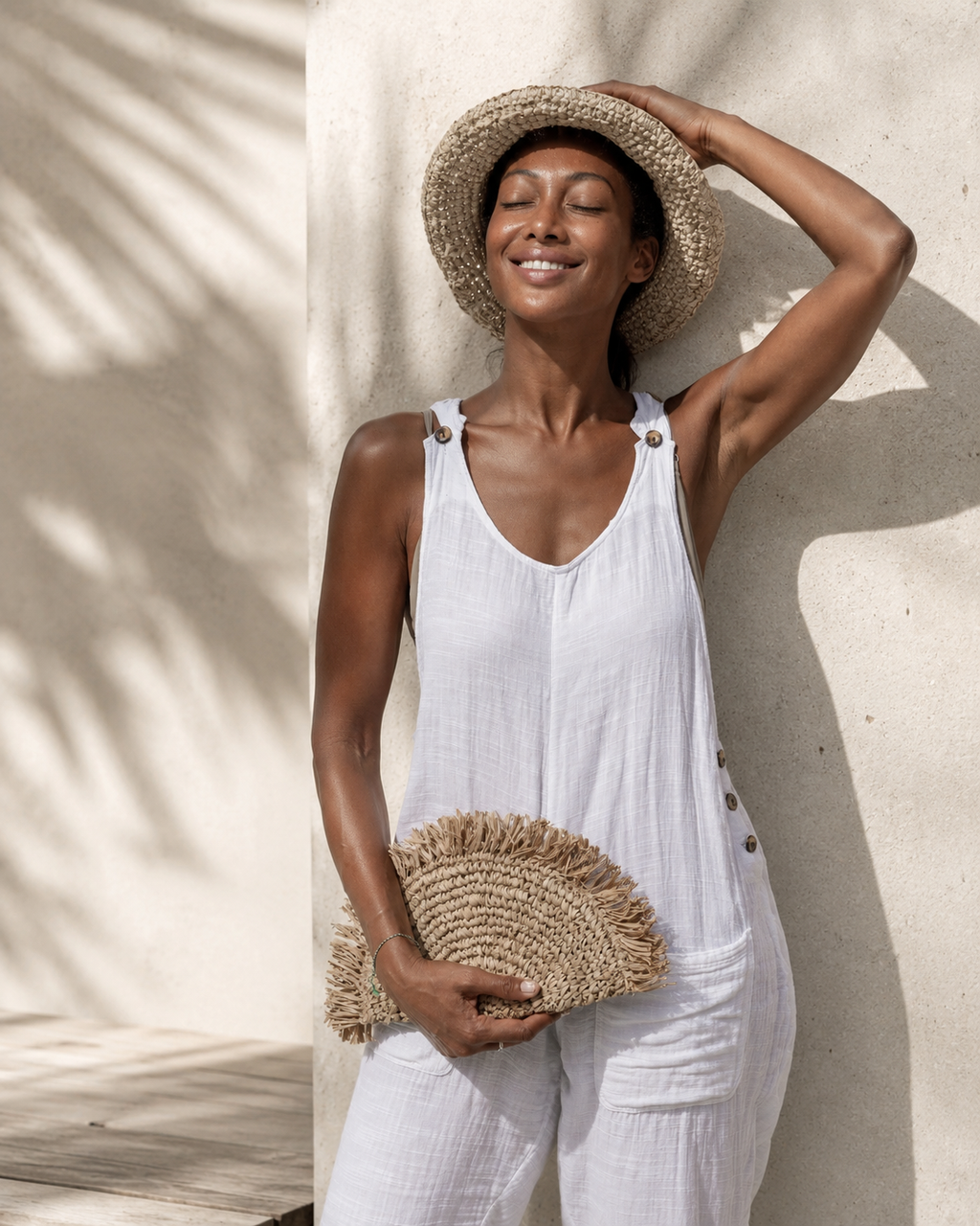 Seagrass Half Moon Clutch