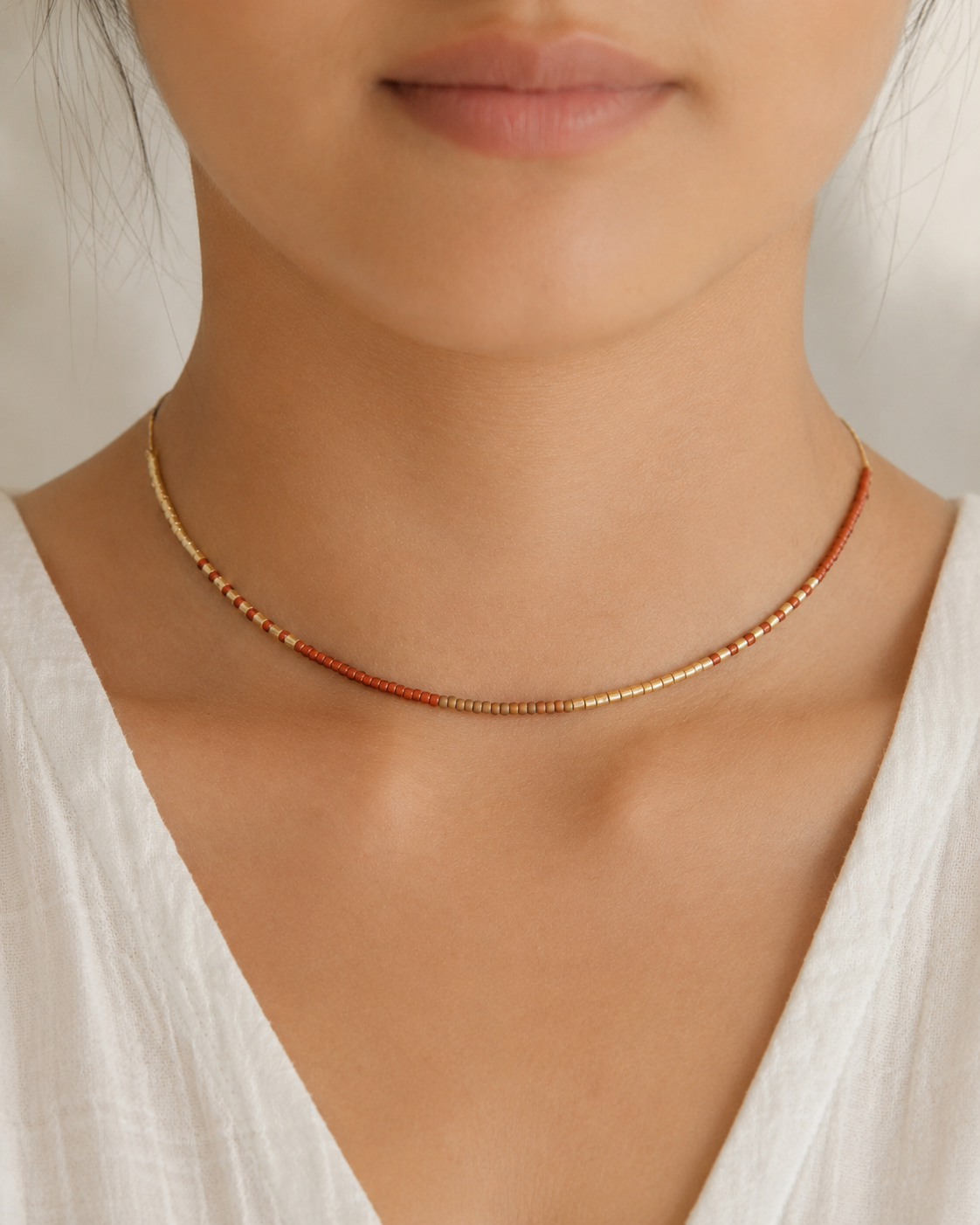 Golden Beaded Necklace