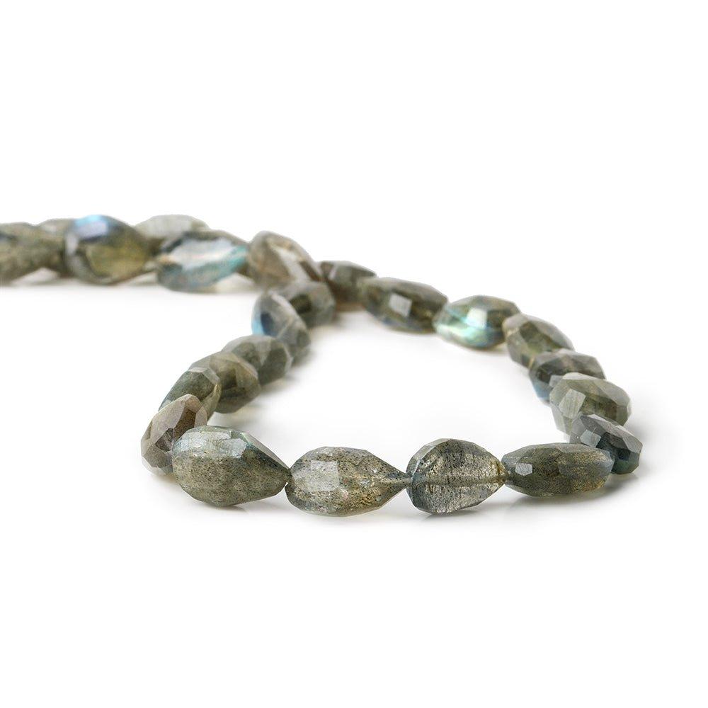 11x7-13x8mm Labradorite Straight Drill Faceted Pears 14 inch 26 beads