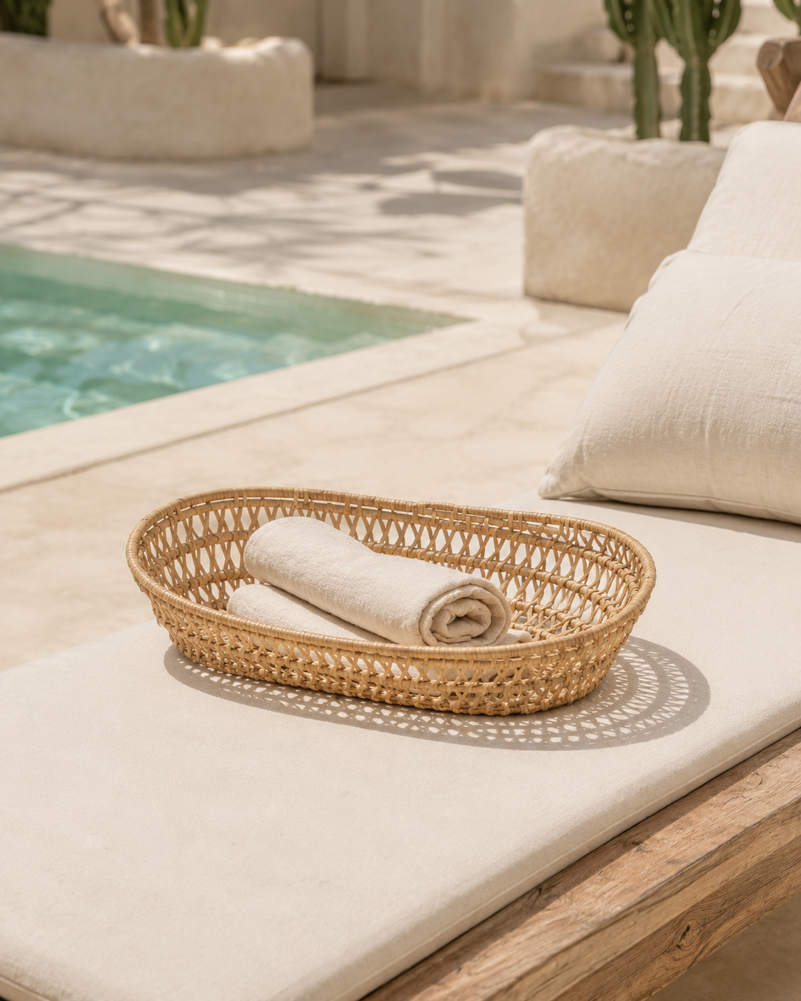 Oval Rattan Basket Set