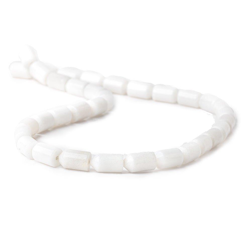 12mm White Howlite Plain Bullet Beads, 16 inch
