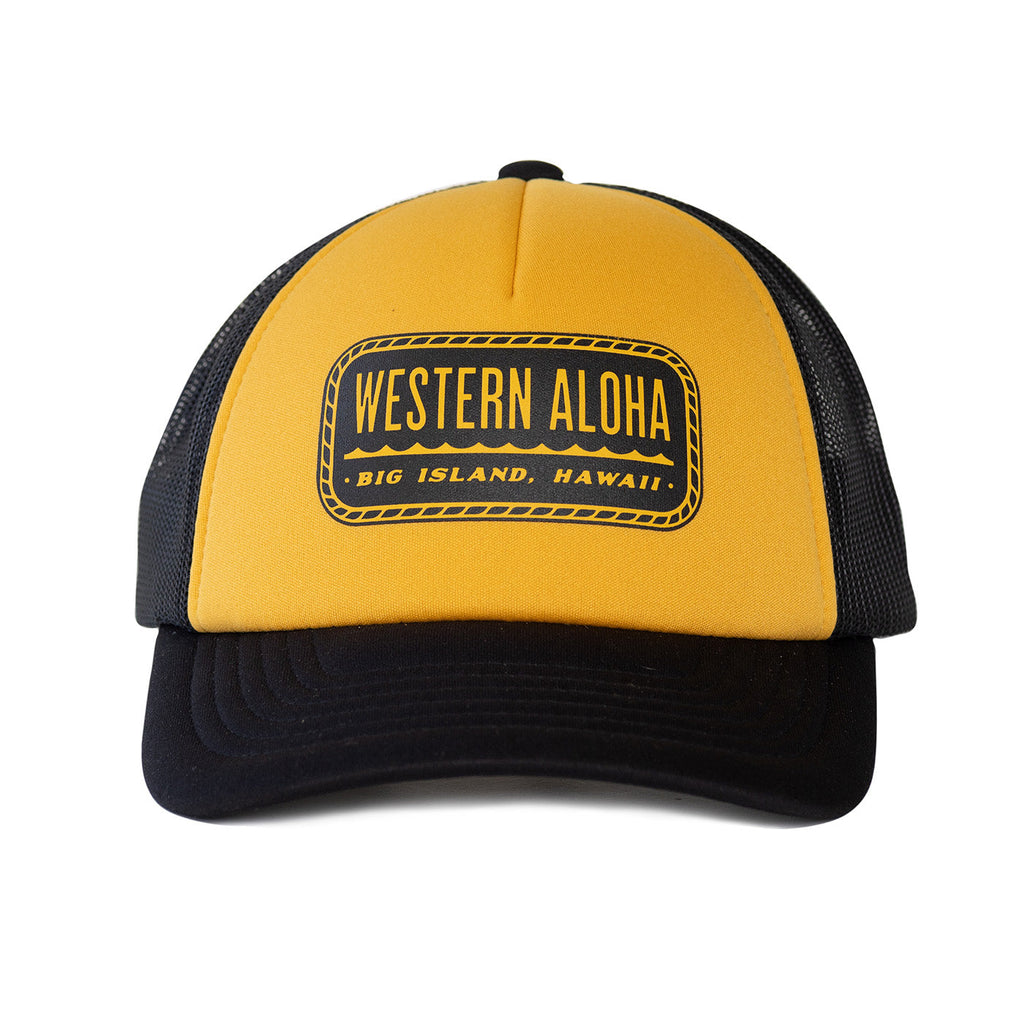 Rope Logo Black Gold Foam Trucker