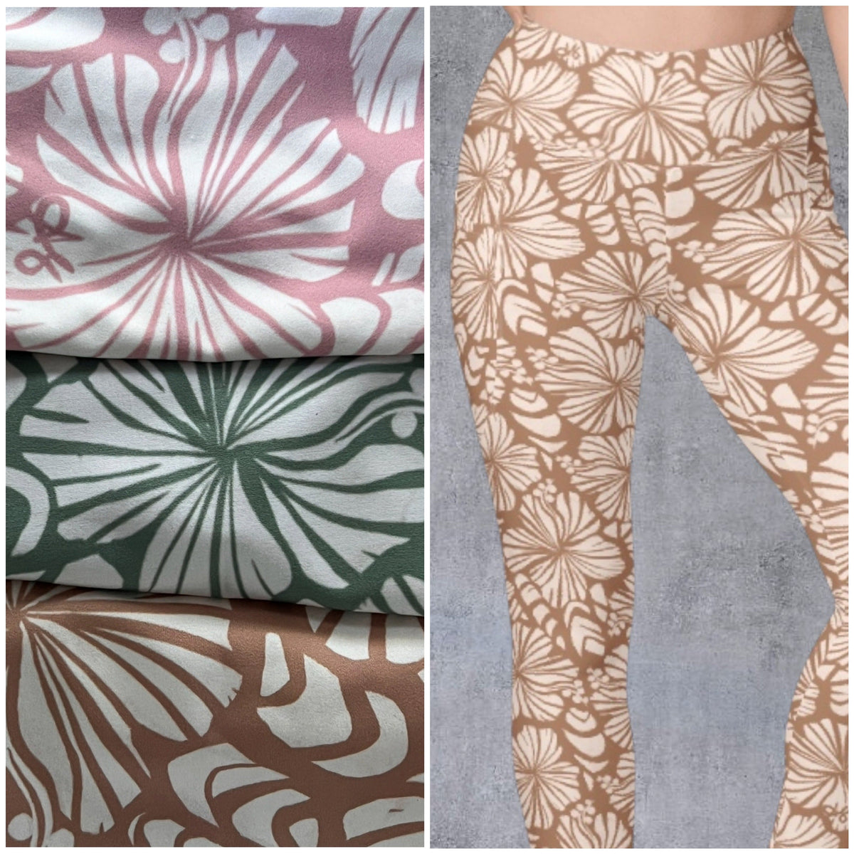 Hibiscus & Shells Recycled Pocket Leggings