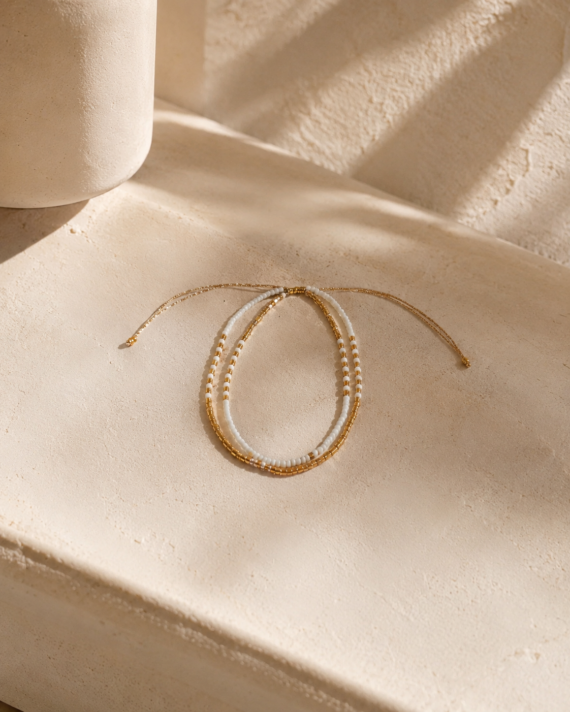 Golden Beaded Bracelet