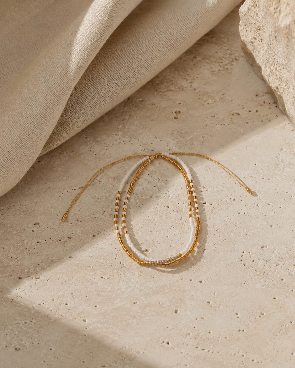 Golden Beaded Bracelet