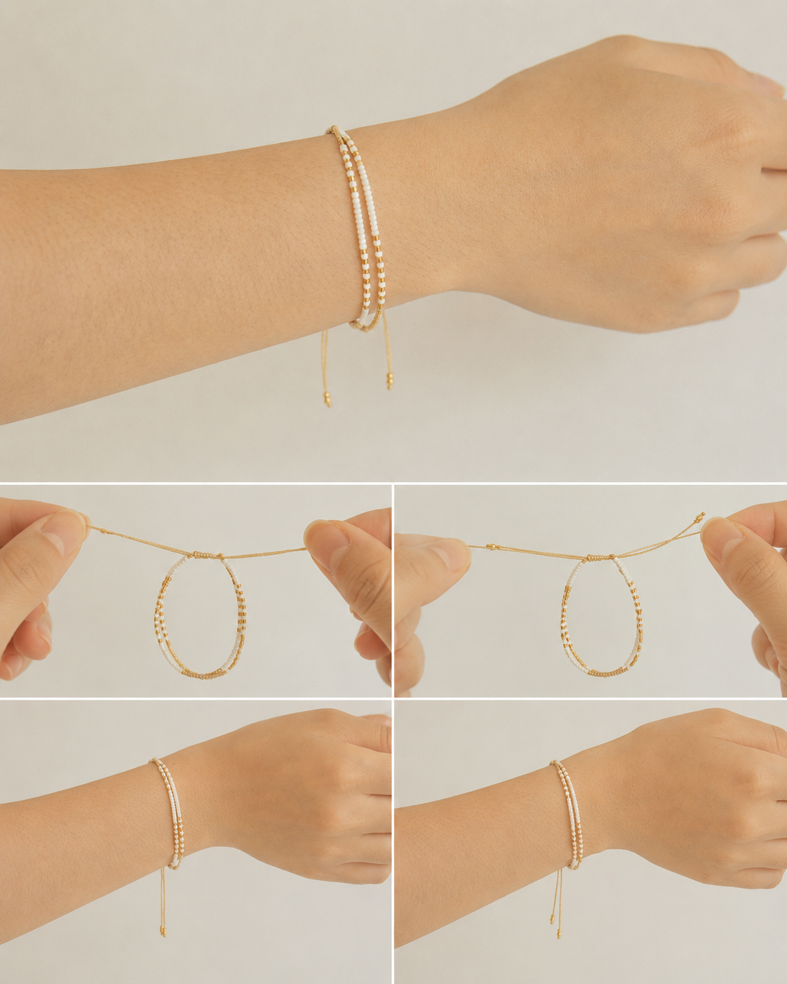 Golden Beaded Bracelet