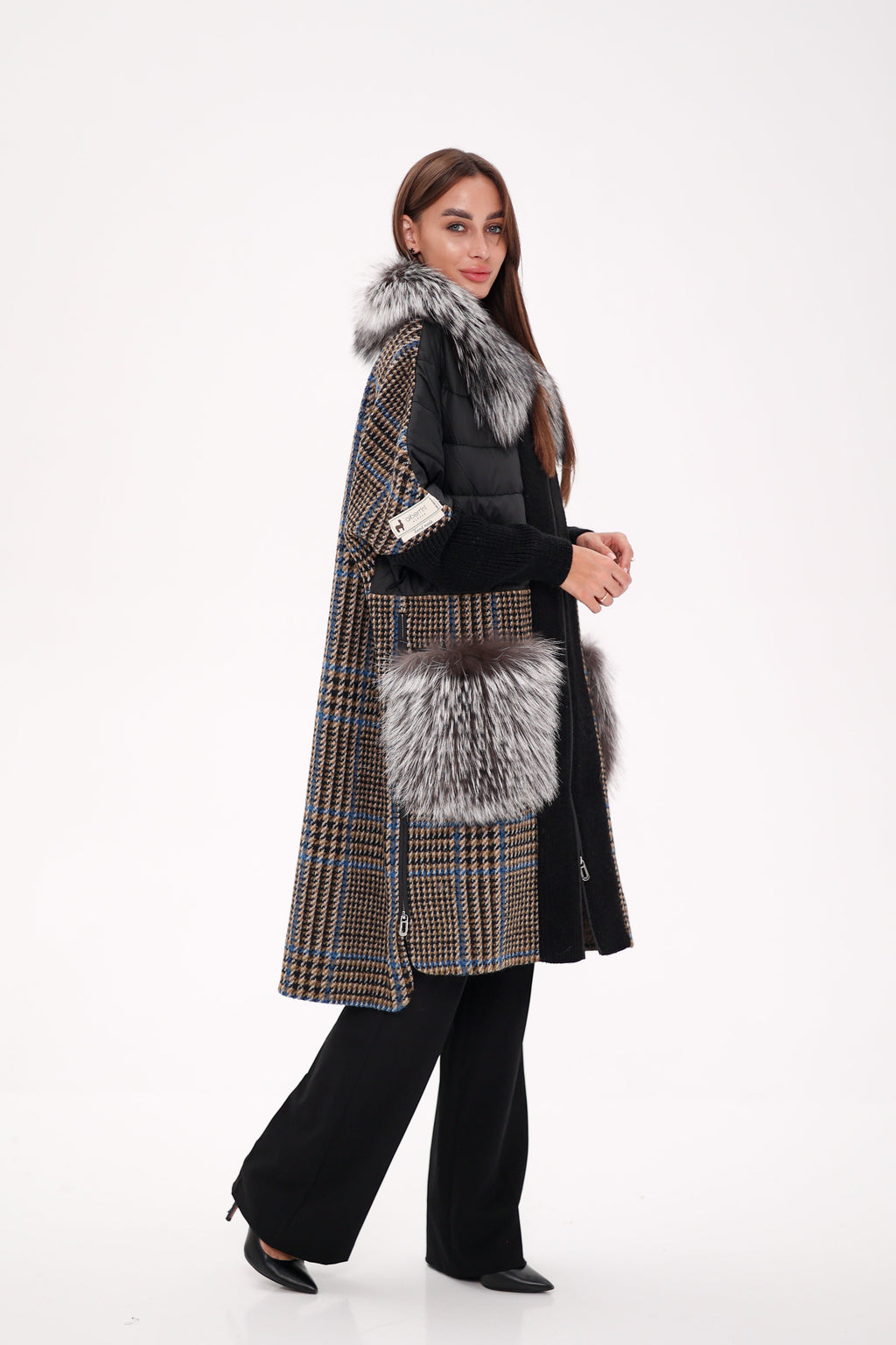 Saga®Furs Silver Fox Wool Cashmere Coat