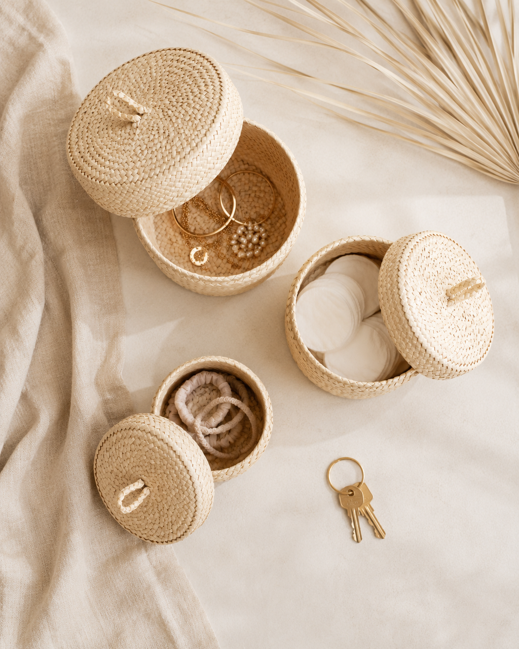 Blonde Small Storage Basket Set