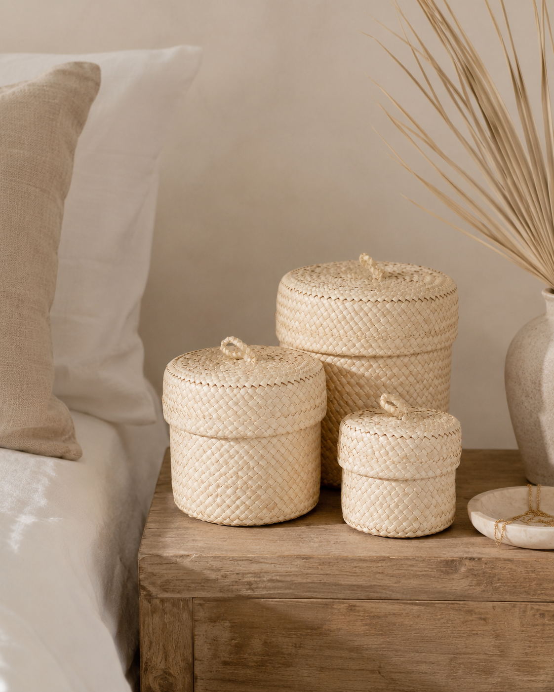 Blonde Small Storage Basket Set