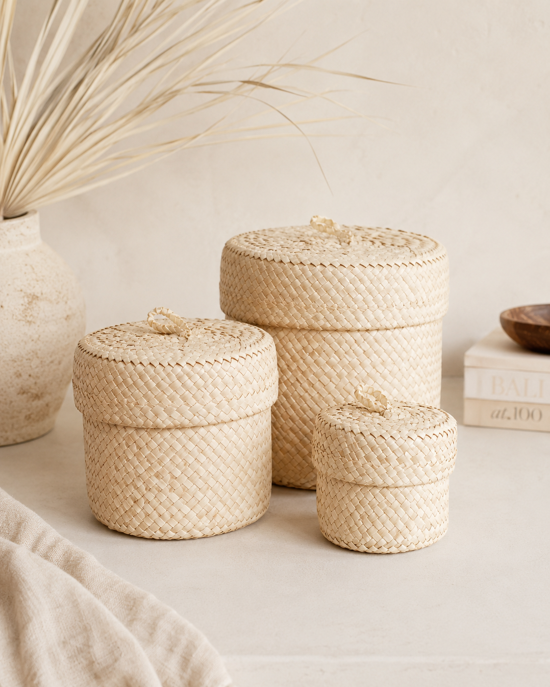 Blonde Small Storage Basket Set
