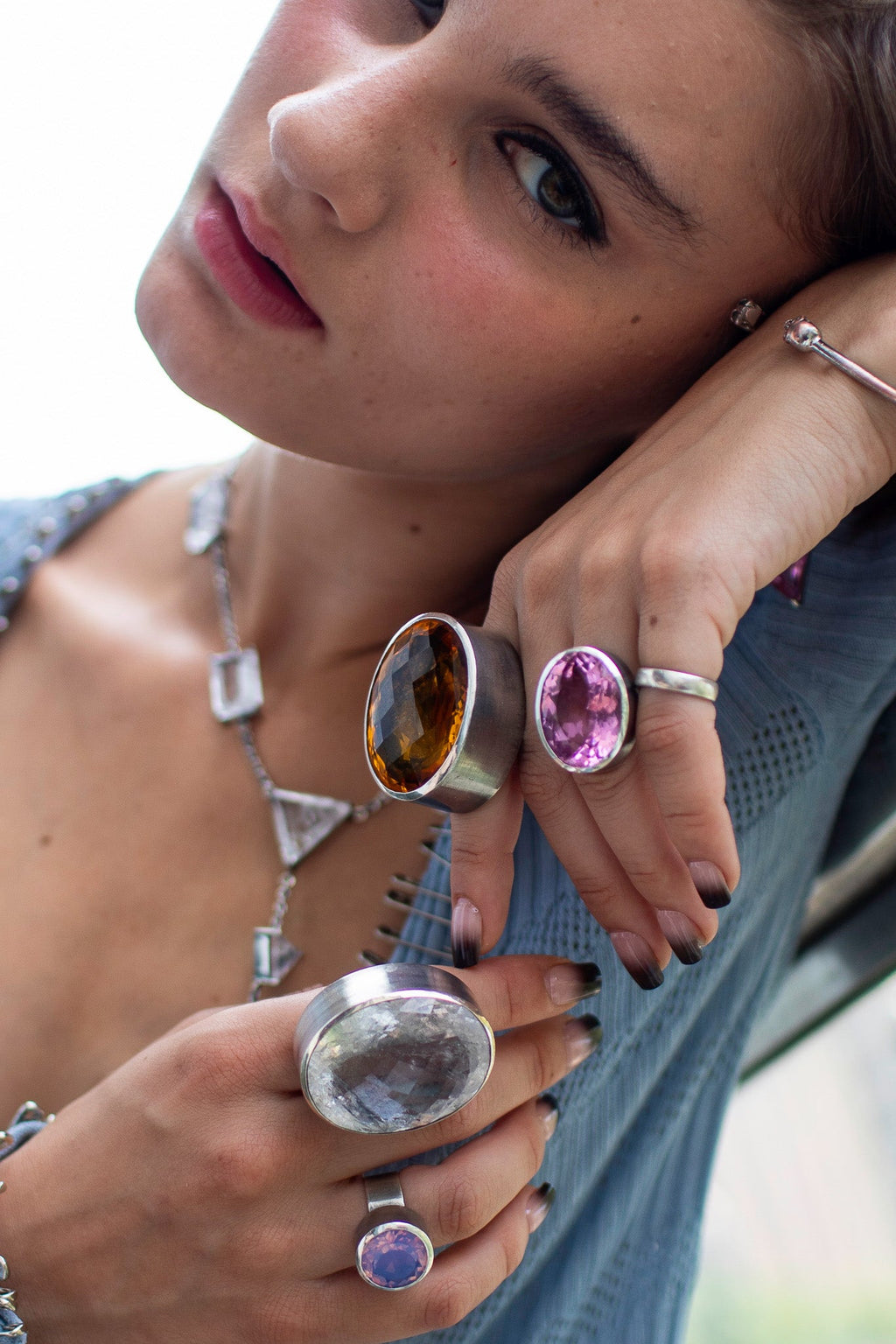 Mini Oval Colossus Ring in Pink Azalea (Silver) SHIPS IN FEBRUARY
