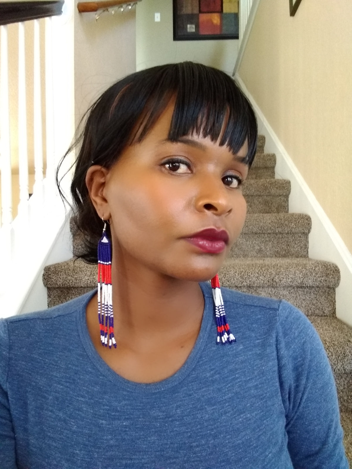 Cardigan Earrings: Flag Colors