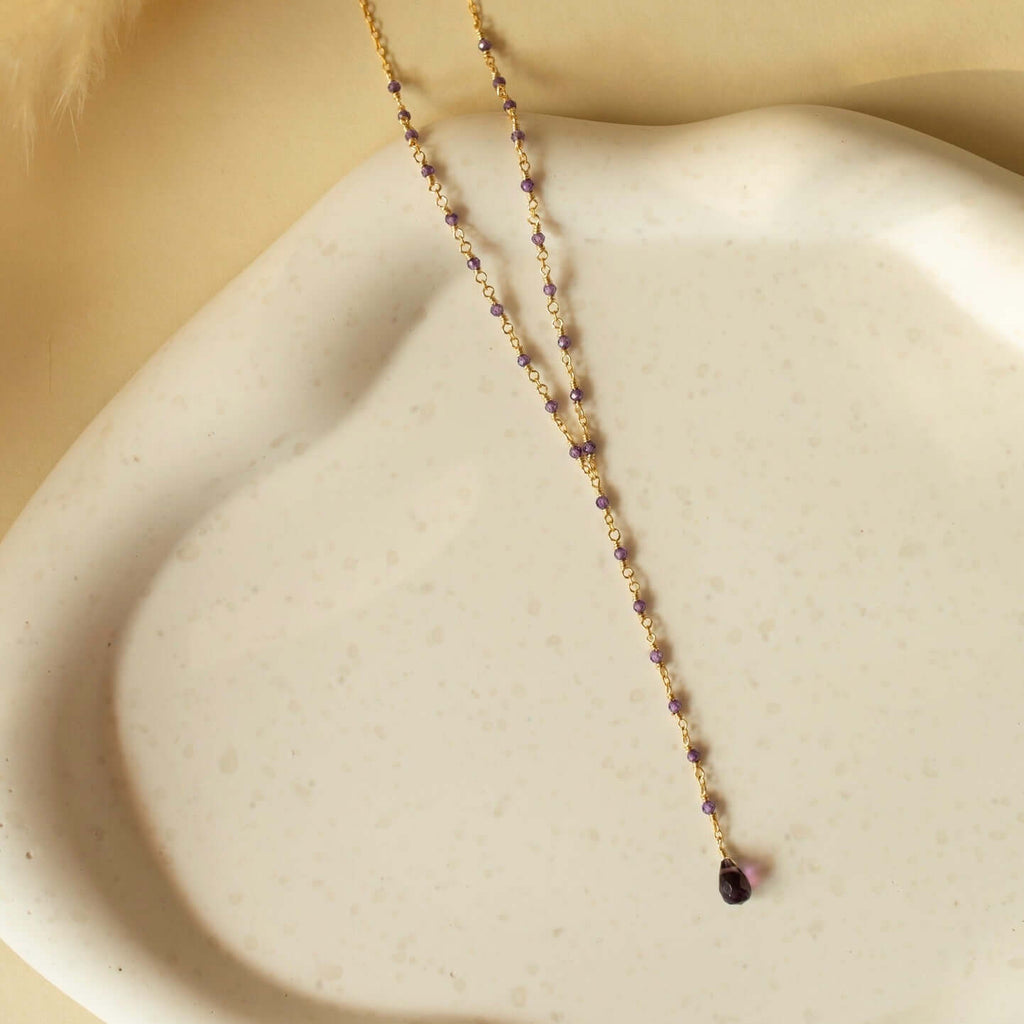 Pink Tourmaline Quartz Kensington Necklace