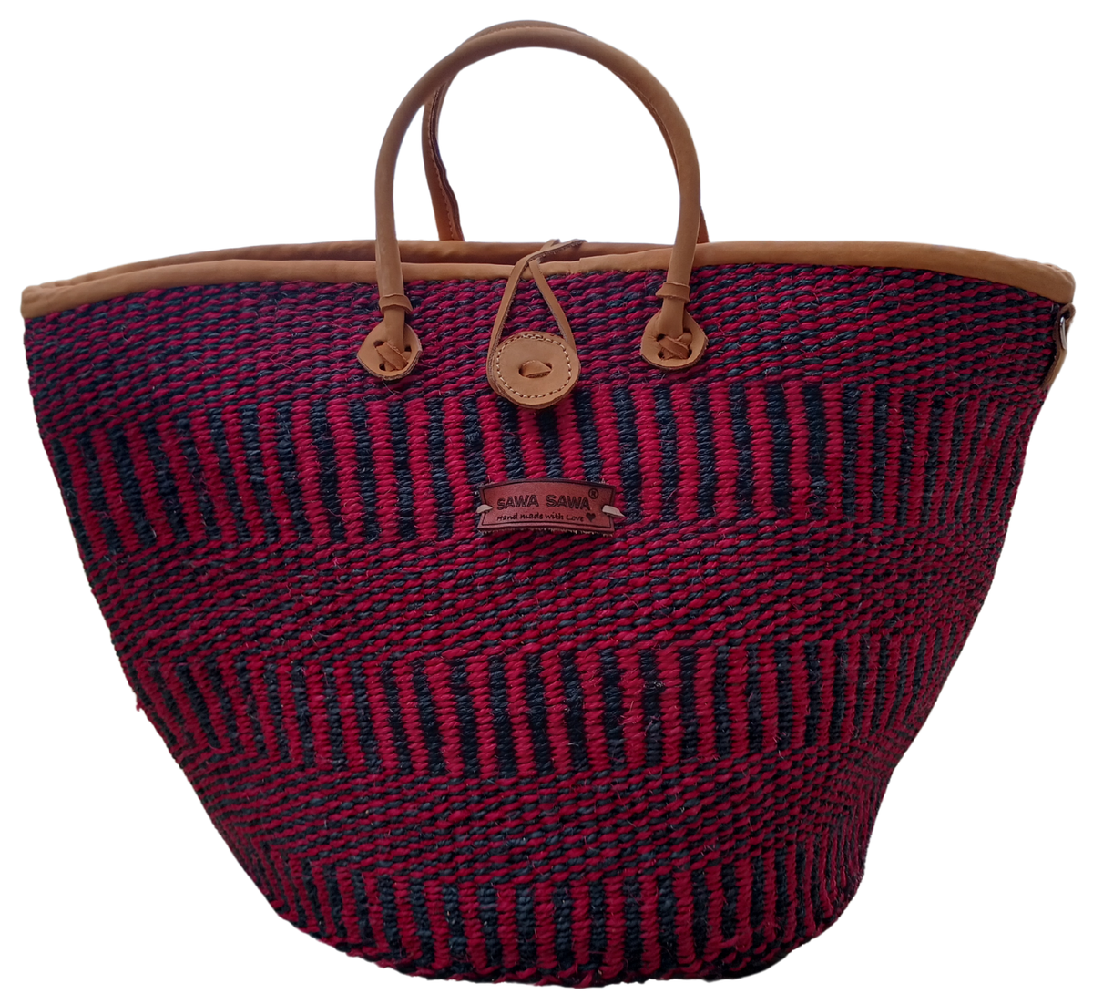 Resilient Handmade Sisal African Basket Tote Bag