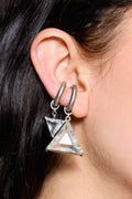 Large Escher Ear Cuff in Striated Crystal (Silver) SHIPS IN FEBRUARY