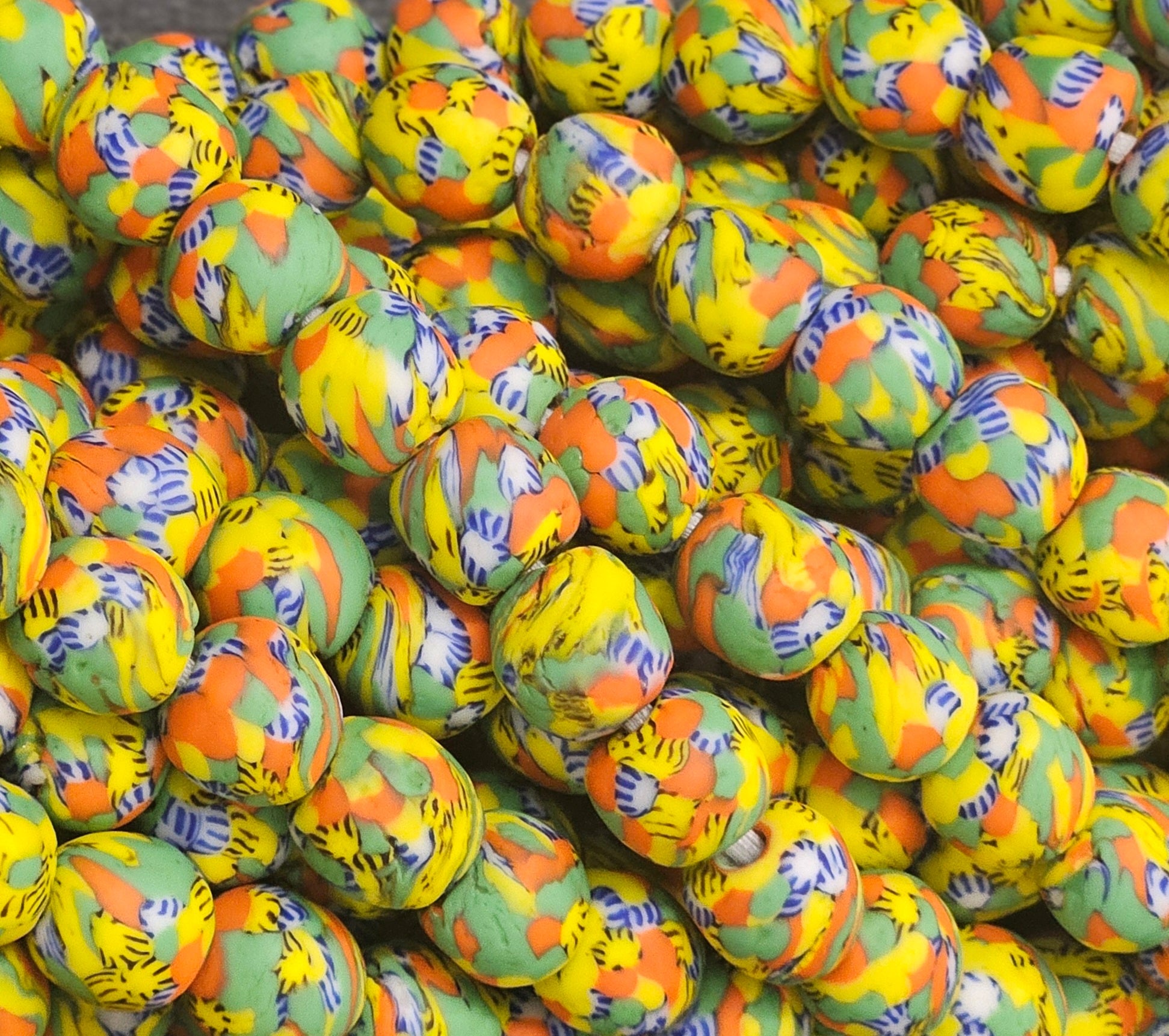 Fused African Recycled Glass Beads – Round #3510