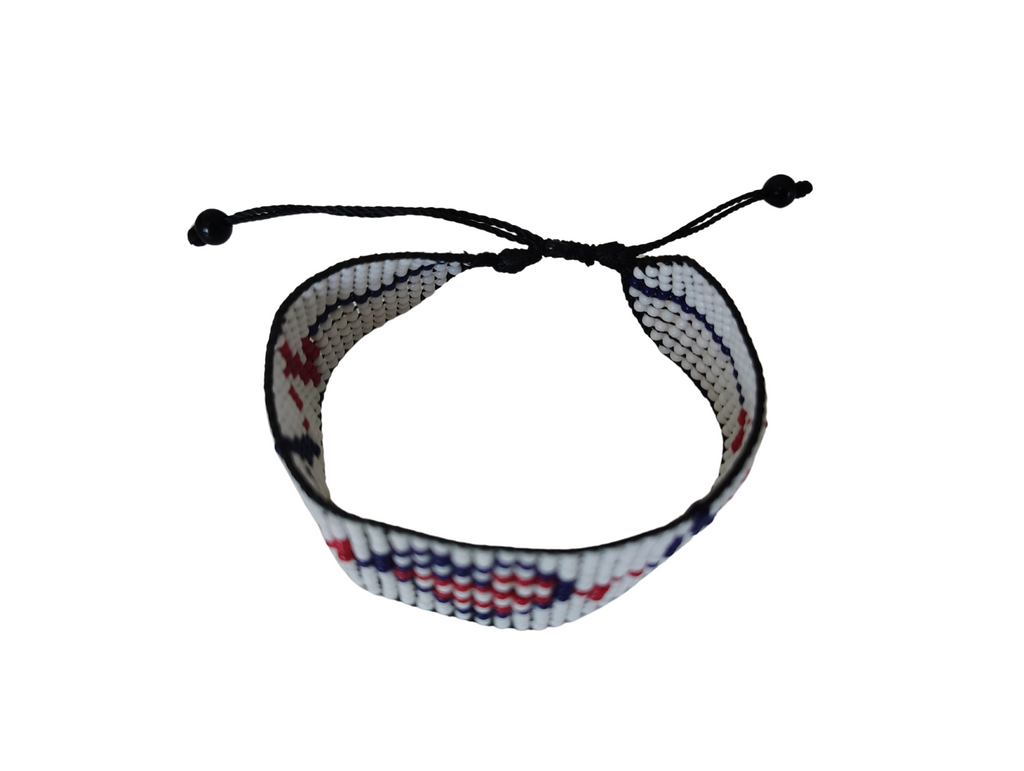 Patriot Heart Beaded Bracelet – Handmade with Purpose