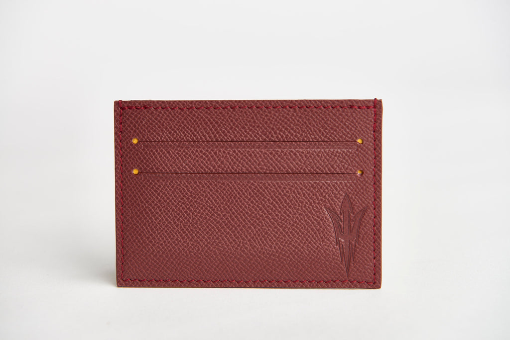 🔴 ASU Maroon Epsom Leather Card Case