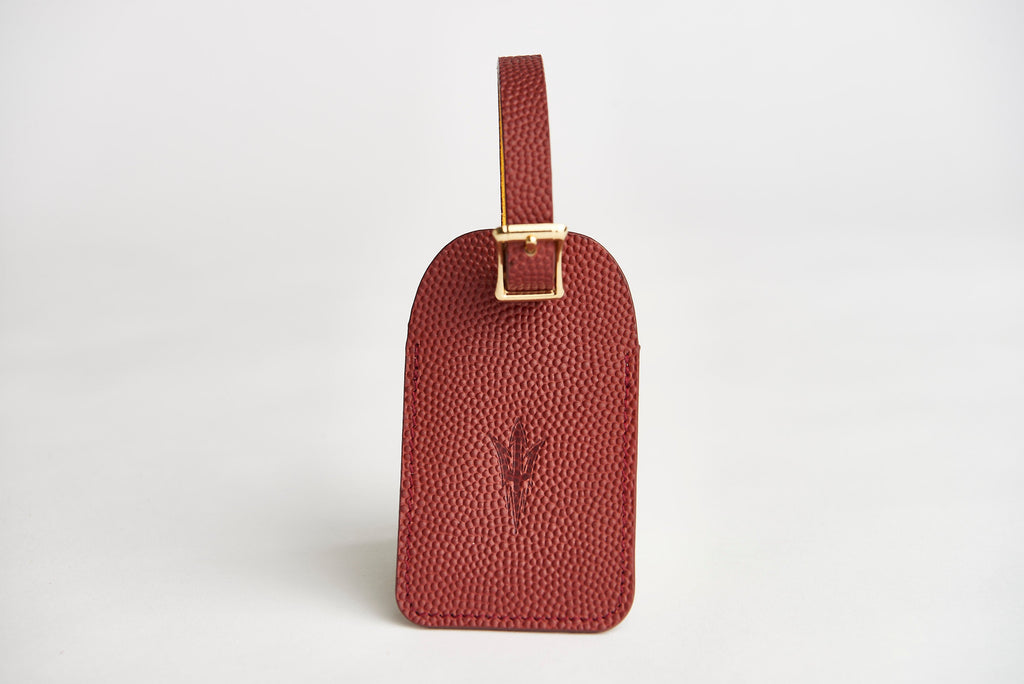 🏈 ASU Football Leather Luggage Tag