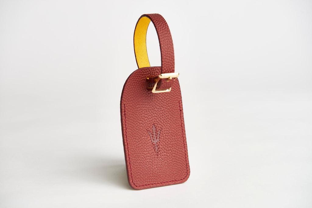 🏈 ASU Football Leather Luggage Tag