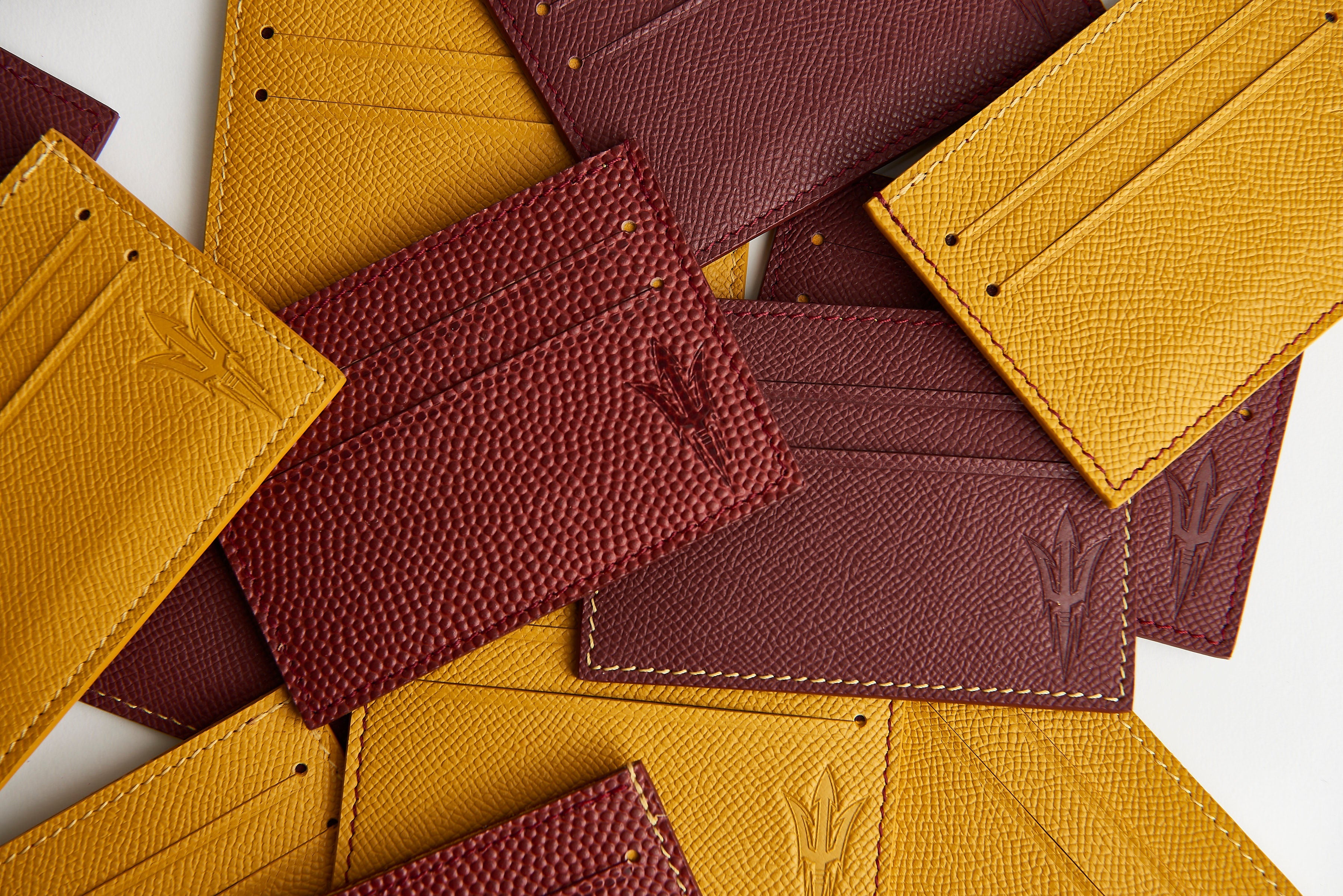 🔴 ASU Maroon Epsom Leather Card Case