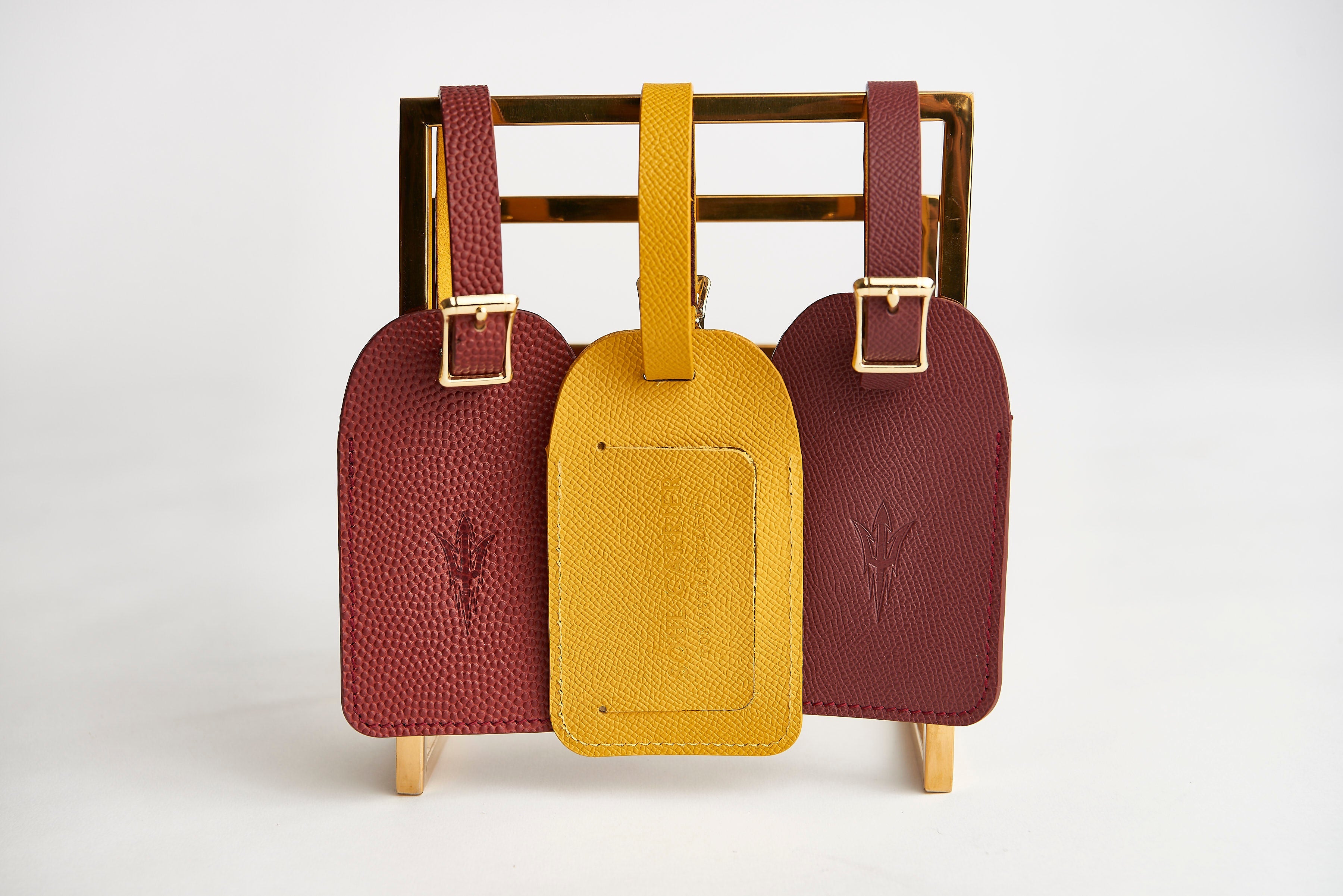 🏈 ASU Football Leather Luggage Tag