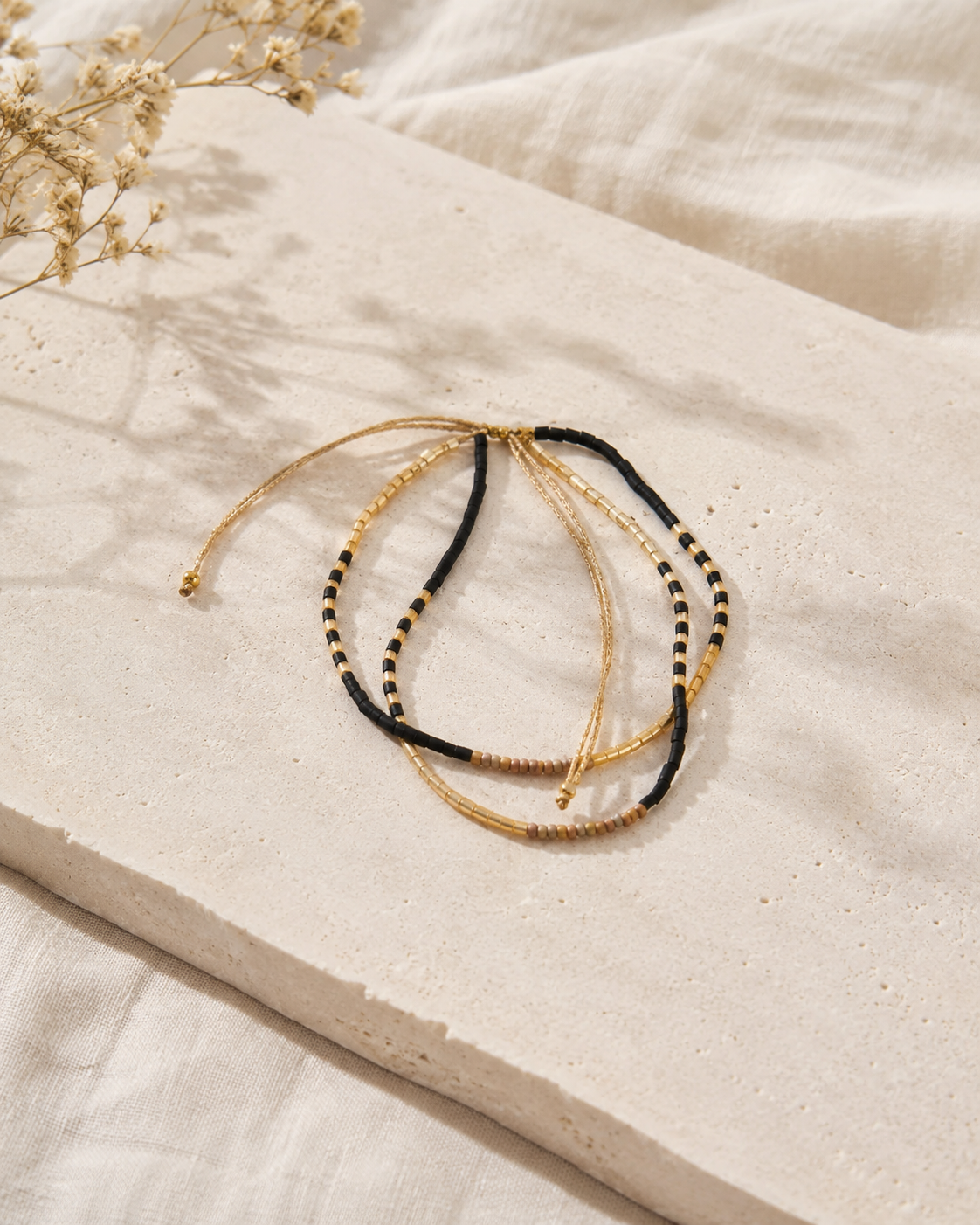Golden Beaded Bracelet