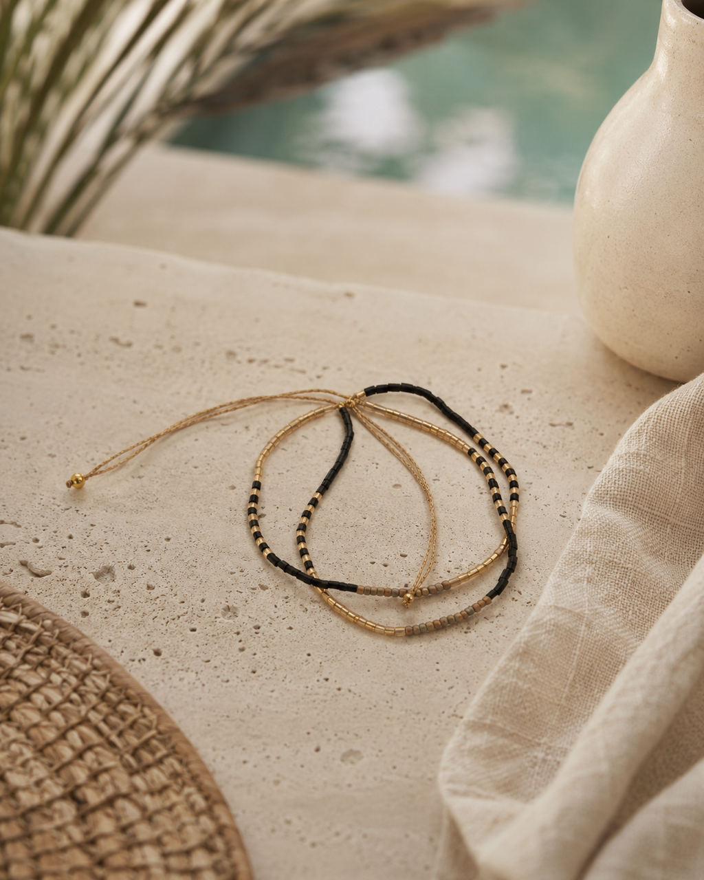 Golden Beaded Bracelet