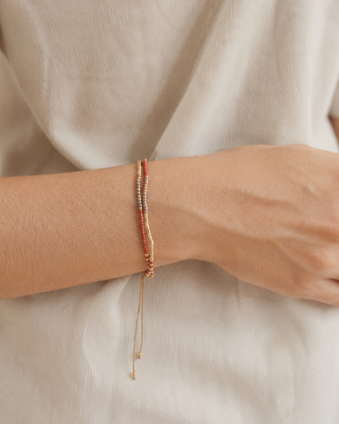 Golden Beaded Bracelet