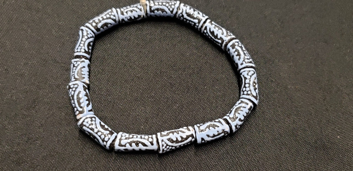 Ghanaian Gye Nyame Glass Beads - Cultural Elegance For Handmade Bracelets, Necklaces, Earrings.