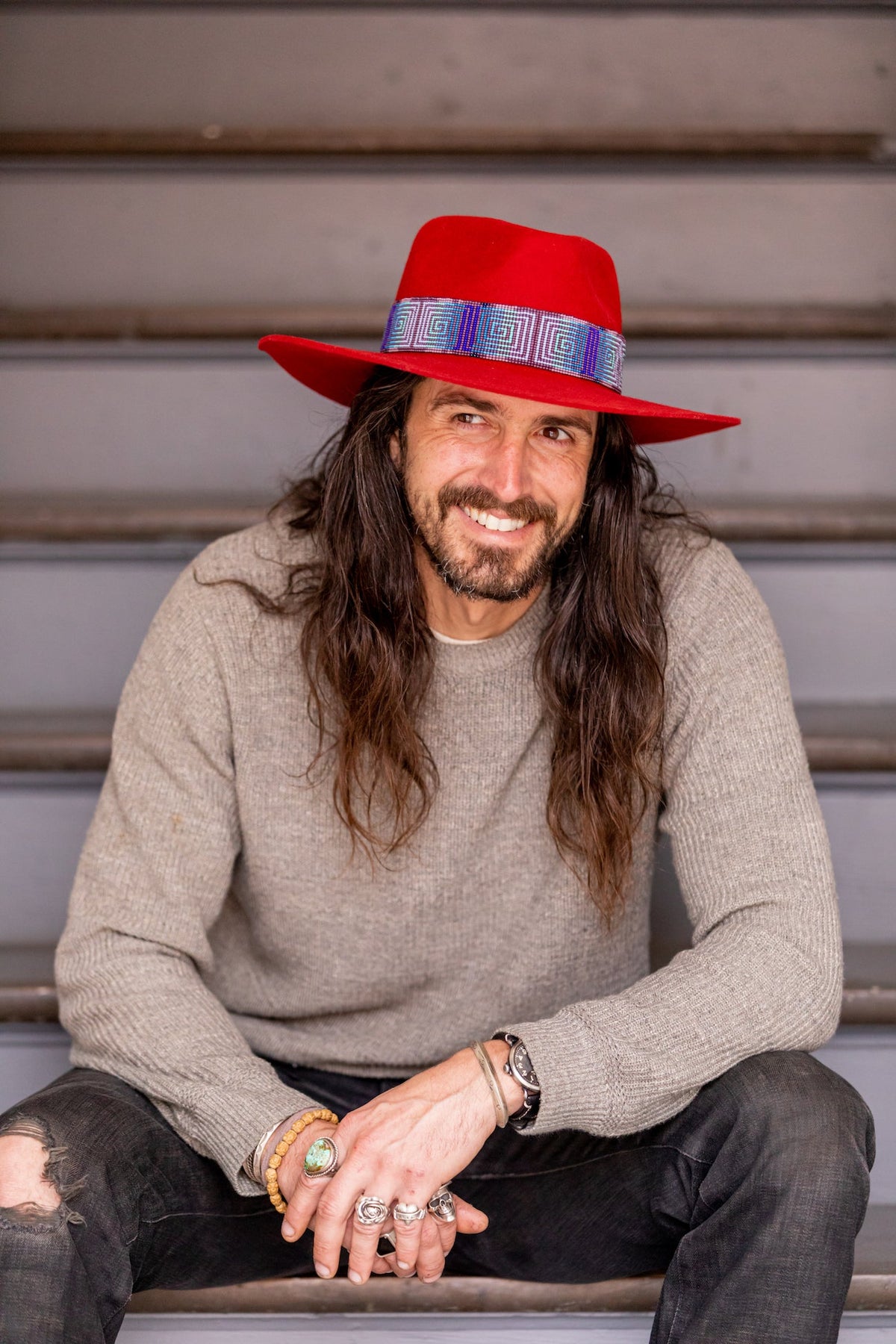 Red Western Hat