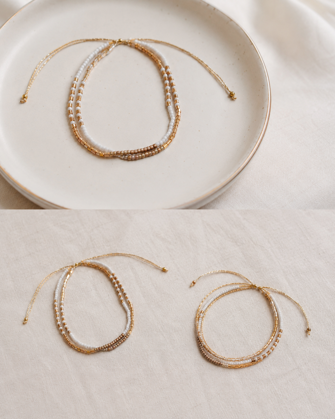 Golden Beaded Bracelet