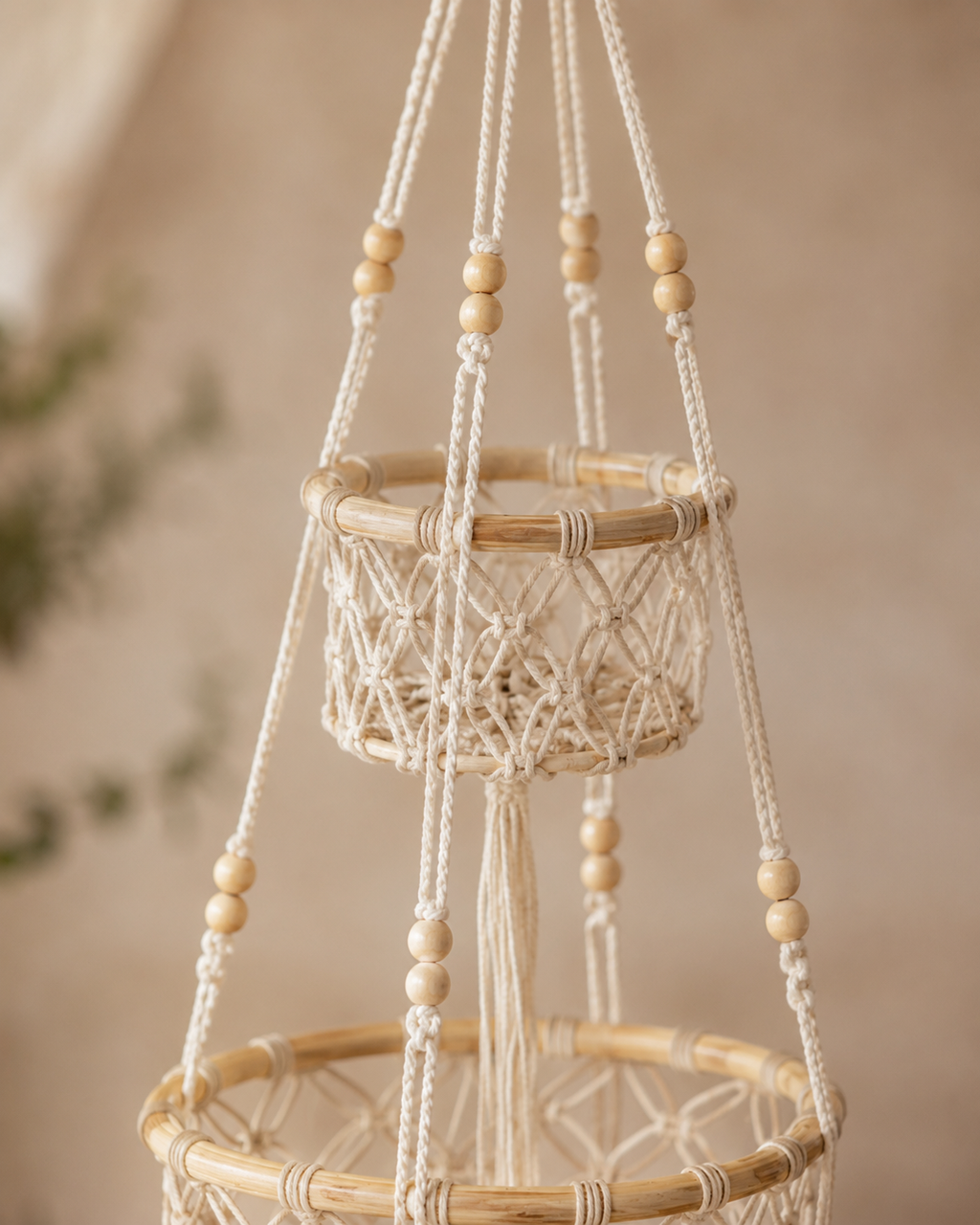Macrame Hanging Wall Basket