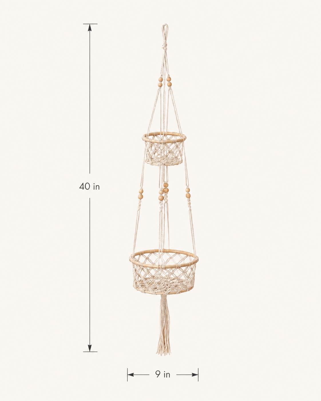 Macrame Hanging Wall Basket